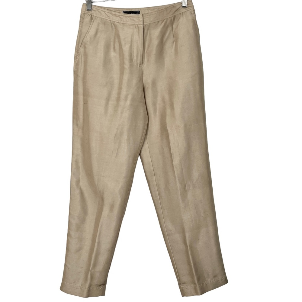 Harris Wallace Silk Straight Leg Trouser Pants